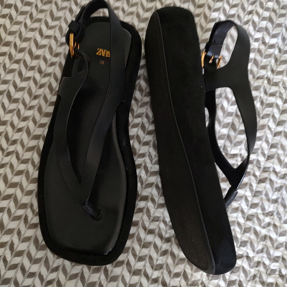 Zara Black Sandals